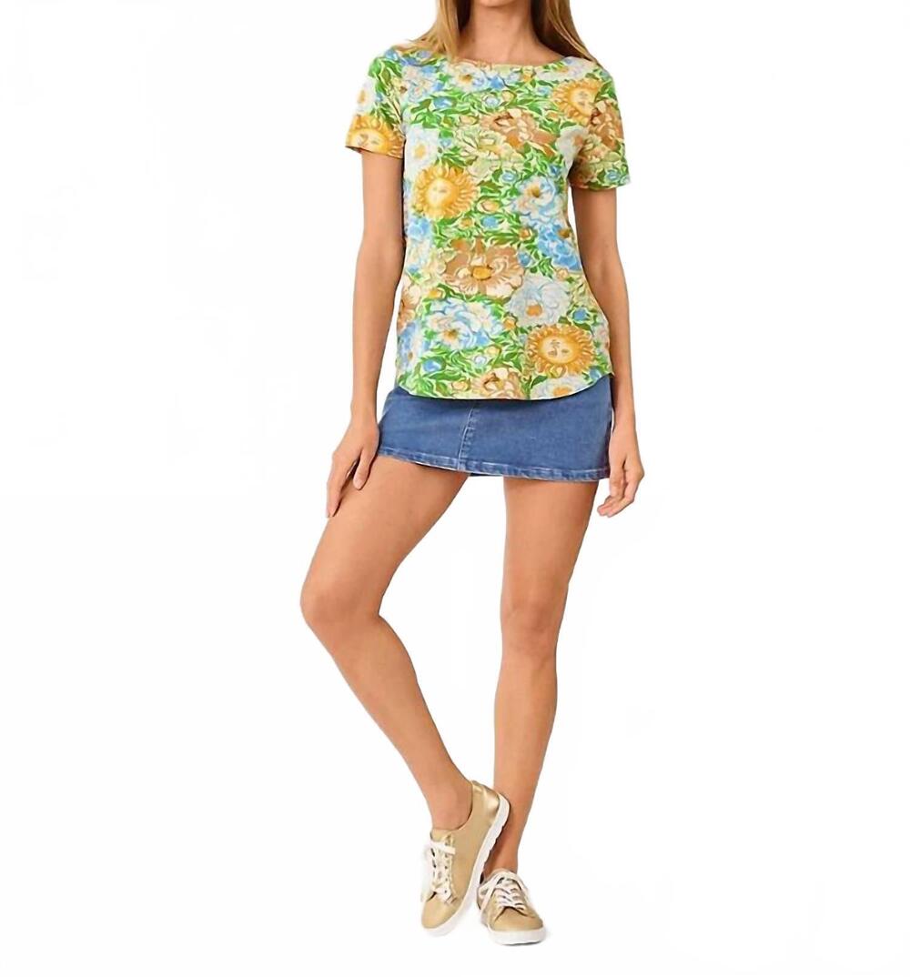 NEW LILLY PULITZER key west top in rutabaga sympeony